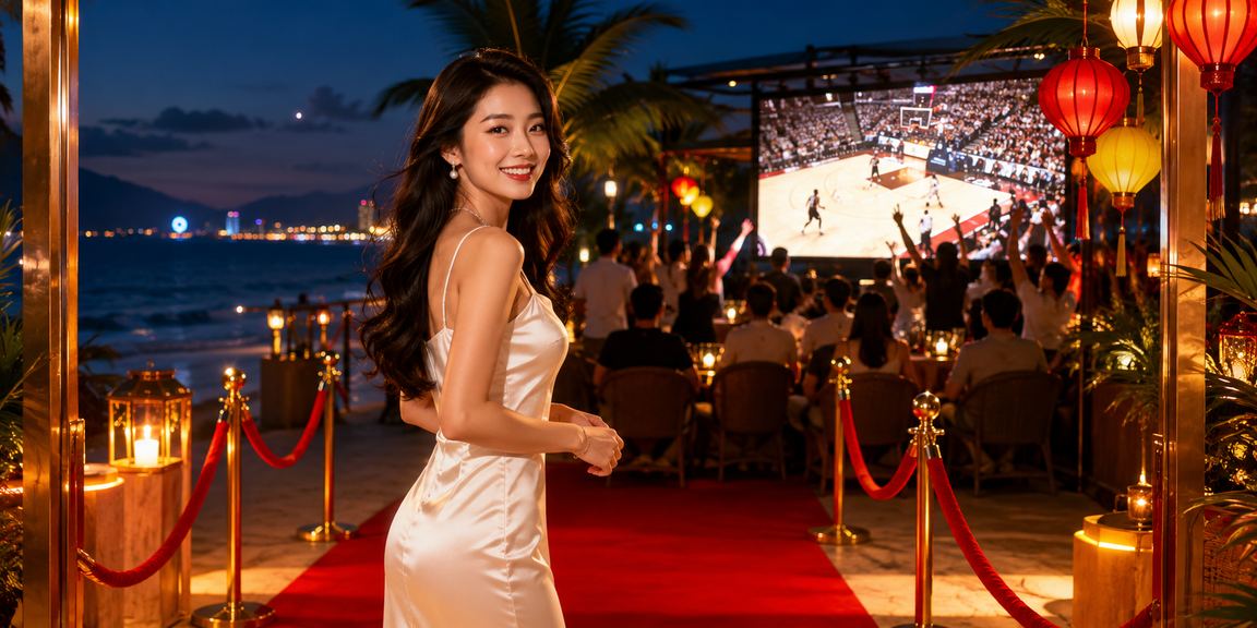 Người dùng Nha Trang xem kèo bóng rổ NBA trên bãi biển